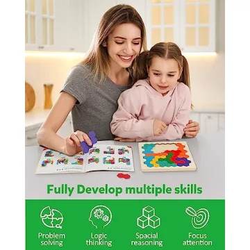 Wooden Tangram Puzzle - STEM Educational Gift for Kids