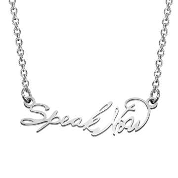 OKEYCH Speak Now Music Necklace with Message Card Swift Gift for Fans Music lover Gift (Speak Now ne)