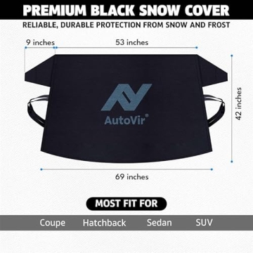Autovir Windshield Cover for Snow & Frost Protection
