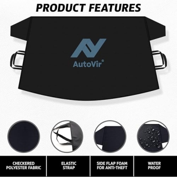 Autovir Windshield Cover for Snow & Frost Protection
