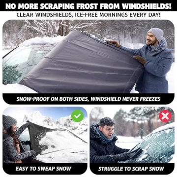 Autovir Windshield Cover for Snow & Frost Protection