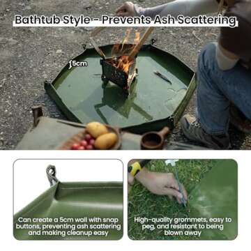OneTigris Fire-Retardant Mat for Camping Stove, Fire Pit