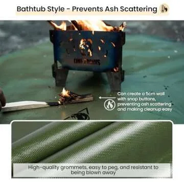 OneTigris Fire-Retardant Mat for Camping Stove, Fire Pit