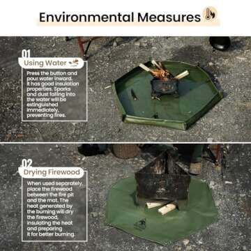 OneTigris Fire-Retardant Mat for Camping Stove, Fire Pit