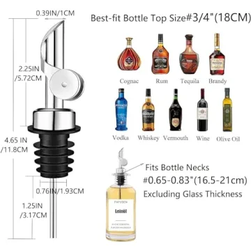 Pafusen 2 Pack Auto Flip Olive Oil Dispenser Spouts