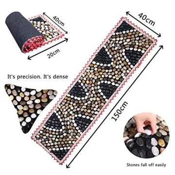 Caudeer Natural Stone Foot Massager Mat for Relaxation and Reflexology