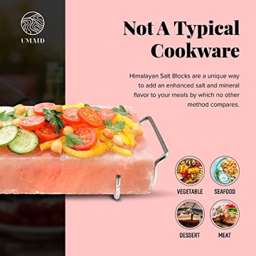 UMAID Himalayan Salt Block Enhance Flavors Cooking Gifts