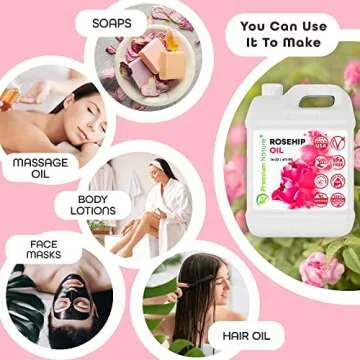 Organic Cold Pressed Rosehip Oil 16oz Moisturizing Beauty Oil