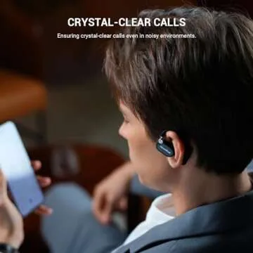 OpenRock X Open-Ear Headphones, Upgraded Silicone Earhooks, 48Hrs Playtime, Comfort and Fit, IPX5 Waterproof, ENC Microphone, Smart App, Bluetooth 5.3, Wireless Over-Ear Earbuds for Sports, Office