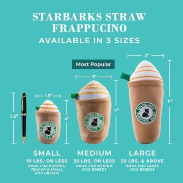 Haute Diggity Dog Starbarks Frappawcino Plush Dog Toy
