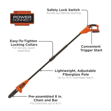 BLACK+DECKER 20V MAX Cordless Pole Saw Kit Eco-Friendly