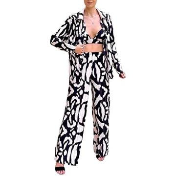 NUFIWI Women’s Pleated Casual 2 Piece Pants Outfit - Chic & Versatile