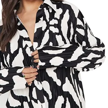 Stylish NUFIWI Women's Pleated 2 Piece Pants Outfit