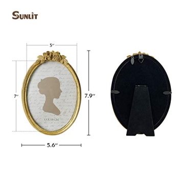 Elegant 5x7 Vintage Picture Frame with Glass Front