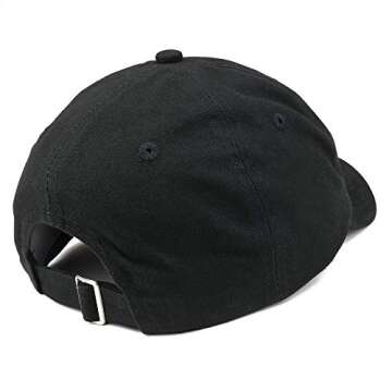 Trendy Apparel Shop Dad Embroidered Soft Low Profile Cotton Cap Dad Hat - Black