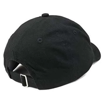 Trendy Apparel Shop Dad Embroidered Soft Low Profile Cotton Cap Dad Hat - Black