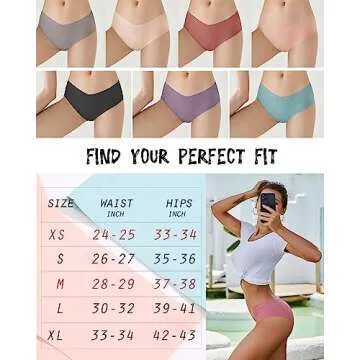ROSYCORAL Women’s Seamless Bikini Panties Soft Stretch Invisibles Briefs No Show Hipster Underwear cheeky 9 pack XS-L (L)