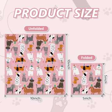 JarThenaAMCS 100 Sheets Dog Party Napkins - Puppy Theme Cocktail Paper Napkins