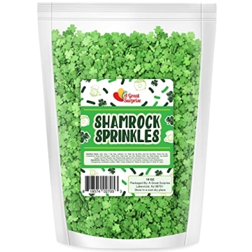 St. Patrick's Day Sprinkles - Green Shamrock Cupcake Toppings