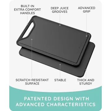 Durable Plastic Cutting Board Set - Dishwasher Safe and Non-Slip