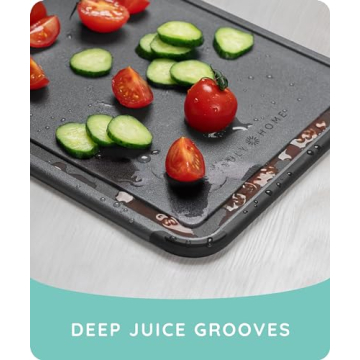 Durable Plastic Cutting Board Set - Dishwasher Safe and Non-Slip