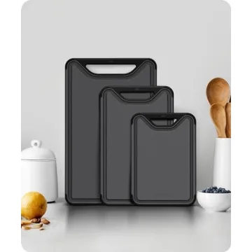 Durable Plastic Cutting Board Set - Dishwasher Safe and Non-Slip