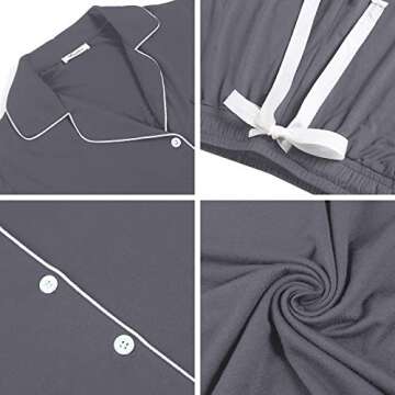 Comfortable Women's Short Pajamas Set - Ideal Sleepwear Gray X-Large