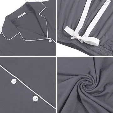 Comfortable Women's Short Pajamas Set - Ideal Sleepwear Gray X-Large