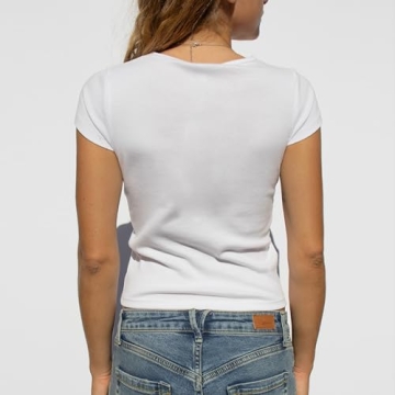 Fabumily Women's Cute Crop Tops Graphic Tees for Summer