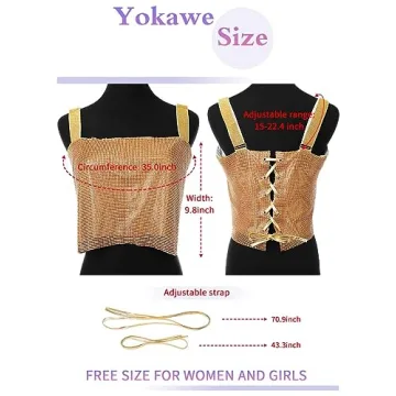 Sparkly Y2K Crop Top | Yokawe Women’s Clubwear | Gold