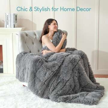 Cottonblue Faux Fur Weighted Blanket for Cozy Comfort