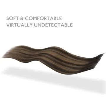 WENNALIFE Genius Seamless Clip in Hair Extensions Human Hair 7pcs Ultra Invisible 50% Thinner Seamless Hair Extensions Clip In Balayage Dark Brown Mixed Chestnut Brown Real Human Hair
