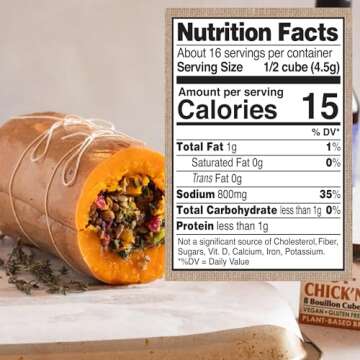 Edward & Sons Not Beef + Not Chicken Bouillon Cubes - Vegan, Chicken Stock, Gluten Free, Vegetable Broth, Organic Bouillon Cubes, Chicken Broth, Plant-Based, Palm Oil Free, No Trans Fat - 1 of Each