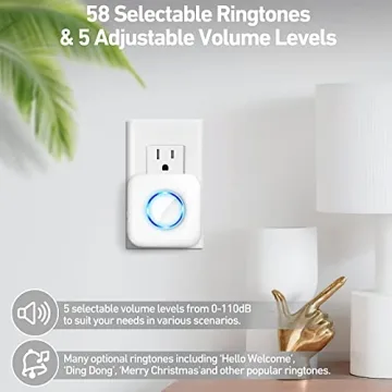 Satisure Wireless Door Chime Alarm 600ft Range 58 Tones