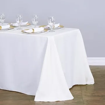 Premium LinenTablecloth 90 x 132 Inch Rectangular Tablecloth with Rounded Corners