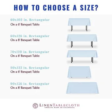 Premium LinenTablecloth 90 x 132 Inch Rectangular Tablecloth with Rounded Corners