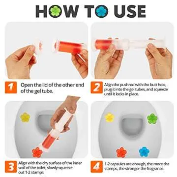 Toilet Gel Stamp Set – 36 Floral Fragrance Cleaning Stamps