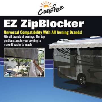 Transform Your RV with Carefree EZ Zip Blocker Shade