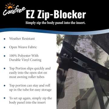 Transform Your RV with Carefree EZ Zip Blocker Shade