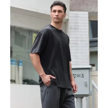 KEEPSHOWING Unisex Oversized Cotton T-Shirts for Casual Wear