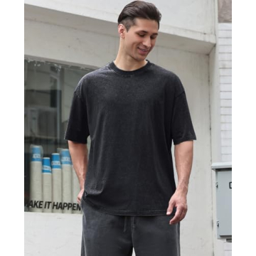 KEEPSHOWING Unisex Oversized Cotton T-Shirts for Casual Wear
