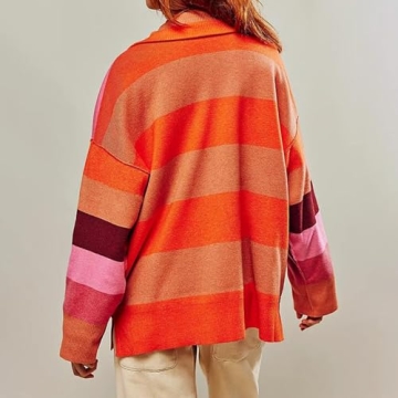 Y2K Oversized Striped Sweater Women's Fall Fashion Essential