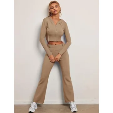 LILLUSORY Cozy Two-Piece Winter Set Stylish Loungewear