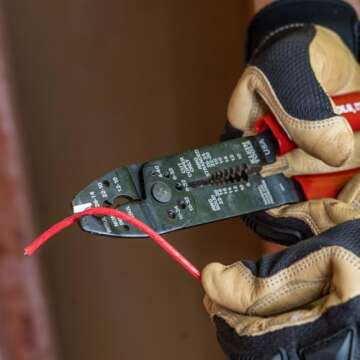 Klein Tools 1001 Multi Tool, Made in USA, Wire Stripper, Wire Cutters, Crimper Tool for 8-22 AWG, Multi-Purpose Electrician Tool is 8.5-Inch Long