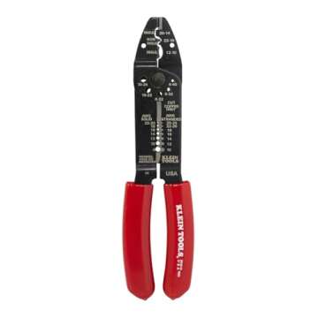 Klein Tools 1001 Multi Tool, Made in USA, Wire Stripper, Wire Cutters, Crimper Tool for 8-22 AWG, Multi-Purpose Electrician Tool is 8.5-Inch Long