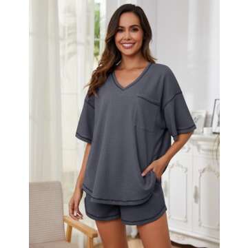 Becotal Women’s Waffle Knit Pajama Set for Cozy Comfort