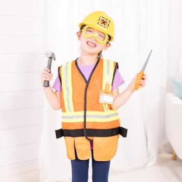 Melissa & Doug Construction Worker Role Play Costume for Kids