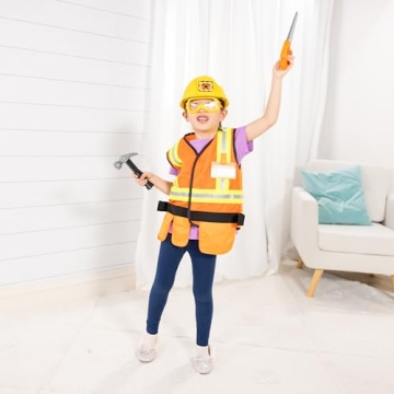 Melissa & Doug Construction Worker Role Play Costume for Kids
