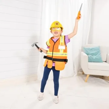 Melissa & Doug Construction Worker Role Play Costume for Kids