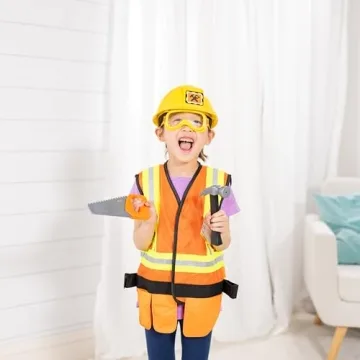 Melissa & Doug Construction Worker Role Play Costume for Kids